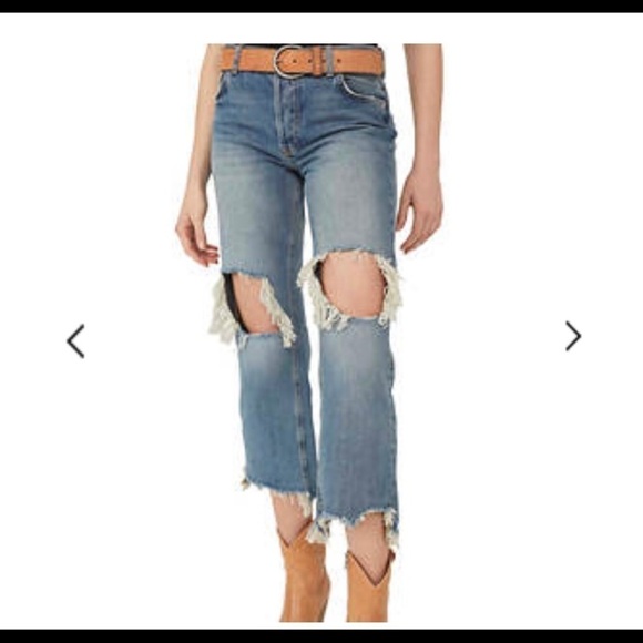 FREE PEOPLE MAGGIE MIDRISE STRAIGHT JEANS 31 NEW WITH TAGS - Picture 1 of 8